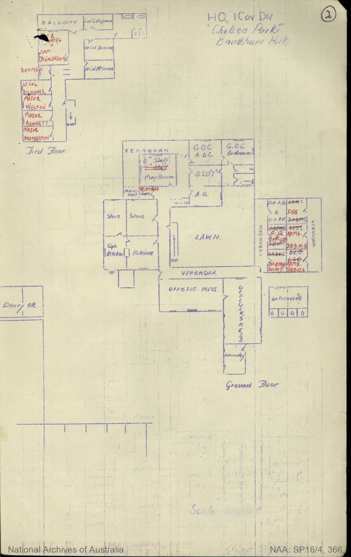 HQ 1 Cavalry Division site plan